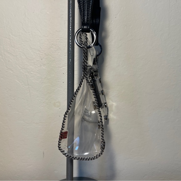 Hammitt Tony Small Bag Clear Plastic / Black Leather / Gunmetal Hardware - Picture 3 of 15